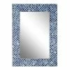 Best deal 🤩 Grayson Lane 366-in x 25.88-in Rectangle Blue Framed Wall Mirror 🛒