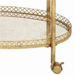 New 🌟 Grayson Lane Gold Metal Base with Galvanized Iron Top Kitchen Carts - 37-in x 9-in ⭐ -GRAYSON LANE Sales 2022 330944695 AlternateImage3 l