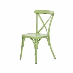 Hot Sale 👏 Grayson Lane Green Farmhouse Outdoor Dining Chair with Metal Frame - Set of 2 ❤️
