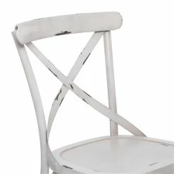 Hot Sale 🎁 Grayson Lane White Farmhouse Outdoor Dining Chair with Metal Frame - Set of 2 ✨ -GRAYSON LANE Sales 2022 330944703 AlternateImage3 l