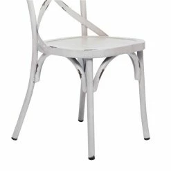 Hot Sale 🎁 Grayson Lane White Farmhouse Outdoor Dining Chair with Metal Frame - Set of 2 ✨ -GRAYSON LANE Sales 2022 330944703 AlternateImage4 l