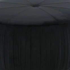 Best Pirce ❤️ Grayson Lane 18-in x 35-in Glam Black Polyester Round Ottoman 🎁 -GRAYSON LANE Sales 2022 330944705 AlternateImage4 l