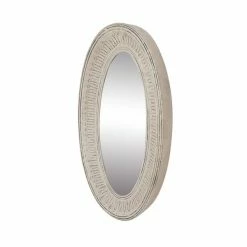 Wholesale 💯 Grayson Lane 60.5-in x 33.88-in Oval White Framed Wall Mirror 🧨 -GRAYSON LANE Sales 2022 330944706 AlternateImage5 l