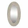 Wholesale 💯 Grayson Lane 60.5-in x 33.88-in Oval White Framed Wall Mirror 🧨