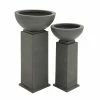Buy 😉 Grayson Lane 20-in x 38-in Grey Metal Planter 😉