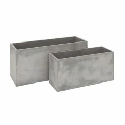 Wholesale 🎉 Grayson Lane 40-in x 20-in Grey Ceramic Planter 🛒 -GRAYSON LANE Sales 2022 330944709 AlternateImage5 l