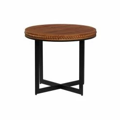 Best deal ⭐ Grayson Lane Brown and Black Wood Round End Table ✨ -GRAYSON LANE Sales 2022 330944715 AlternateImage5 l