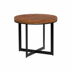 Best deal ⭐ Grayson Lane Brown and Black Wood Round End Table ✨