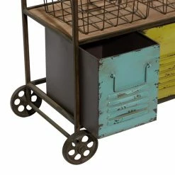 Budget 🧨 Grayson Lane Black Metal Base with Steel Top Kitchen Carts - 39-in x 16-in 💯 -GRAYSON LANE Sales 2022 330944721 AlternateImage3 l