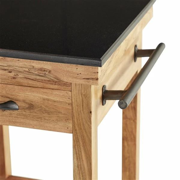 Cheapest ⭐ Grayson Lane Brown Granite Base with Granite Top Kitchen Carts - 42.15-in x 29.75-in 😍 3 Cheapest ⭐ Grayson Lane Brown Granite Base with Granite Top Kitchen Carts - 42.15-in x 29.75-in 😍 - Image 3