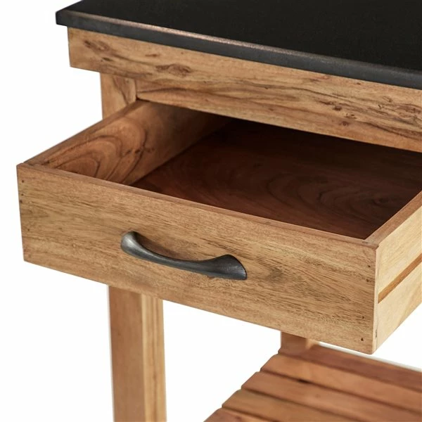 Cheapest ⭐ Grayson Lane Brown Granite Base with Granite Top Kitchen Carts - 42.15-in x 29.75-in 😍 4 Cheapest ⭐ Grayson Lane Brown Granite Base with Granite Top Kitchen Carts - 42.15-in x 29.75-in 😍 - Image 4