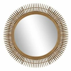 Brand new 🌟 Grayson Lane 32-in x 32-in Round Brown Framed Wall Mirror ✨