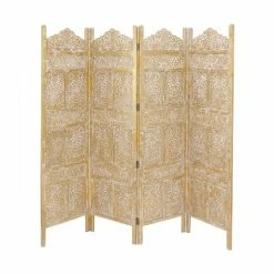 Top 10 💯 Grayson Lane 4-Panel Gold Wood Folding Traditional Room Divider ❤️
