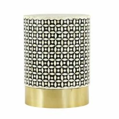 Discount 😀 Grayson Lane Gold Metal Round End Table ⭐