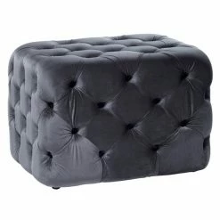 Coupon 😍 Grayson Lane 19-in x 28-in Grey Velvet Rectangle Ottoman ❤️ -GRAYSON LANE Sales 2022 330944744 AlternateImage5 l