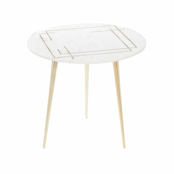 Brand new 🛒 Grayson Lane White Stone Round End Table 👍 5 Brand new 🛒 Grayson Lane White Stone Round End Table 👍 - Image 5