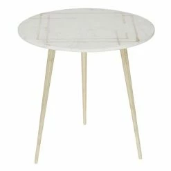 Brand new π Grayson Lane White Stone Round End Table π