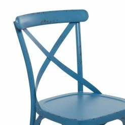Best Sale ⭐ Grayson Lane Blue Farmhouse Outdoor Dining Chair with Metal Frame - Set of 2 ✔️ -GRAYSON LANE Sales 2022 330944768 AlternateImage3 l