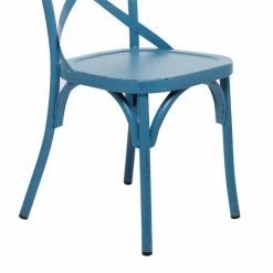 Best Sale ⭐ Grayson Lane Blue Farmhouse Outdoor Dining Chair with Metal Frame - Set of 2 ✔️ -GRAYSON LANE Sales 2022 330944768 AlternateImage4 l