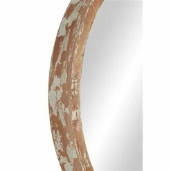 Best Pirce 🛒 Grayson Lane 39.5-in x 39.5-in Round Brown Framed Wall Mirror 🤩 -GRAYSON LANE Sales 2022 330944770 AlternateImage3 l