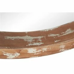 Best Pirce 🛒 Grayson Lane 39.5-in x 39.5-in Round Brown Framed Wall Mirror 🤩 -GRAYSON LANE Sales 2022 330944770 AlternateImage4 l