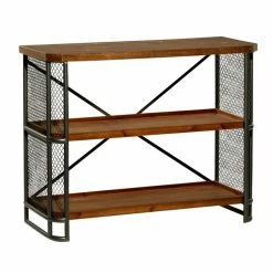 Buy 🔔 Grayson Lane 15.75-in x 39.38-in x 31.25-in 3-tier Wood Shelving Unit 🛒