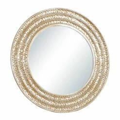 Discount ⭐ Grayson Lane 39.25-in x 39.25-in Round Gold Framed Wall Mirror 🔥 -GRAYSON LANE Sales 2022 330944784 AlternateImage5 l