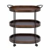 Deals 💯 Grayson Lane Brown Metal Base with Wood Top Kitchen Carts - 25.5-in x 29.2-in 👍
