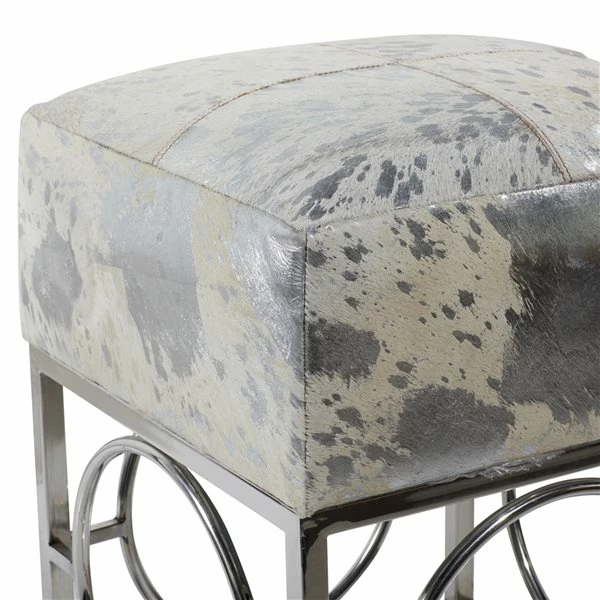Buy ๐ Grayson Lane 22-in x 16-in Modern Silver Square Stool ๐ 3 Buy ๐ Grayson Lane 22-in x 16-in Modern Silver Square Stool ๐ - Image 3