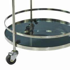 Cheap 🎉 Grayson Lane Black Steel Base with Stainless Steel Top Kitchen Carts - 43.2-in x 24.4-in ❤️ -GRAYSON LANE Sales 2022 330944793 AlternateImage4 l