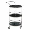 Cheap 🎉 Grayson Lane Black Steel Base with Stainless Steel Top Kitchen Carts - 43.2-in x 24.4-in ❤️