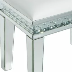 Coupon 🥰 Grayson Lane 21-in x 22-in Glam Silver Rectangle Stool ⌛ -GRAYSON LANE Sales 2022 330944798 AlternateImage3 l