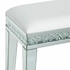 Coupon 🥰 Grayson Lane 21-in x 22-in Glam Silver Rectangle Stool ⌛ -GRAYSON LANE Sales 2022 330944798 AlternateImage4 l