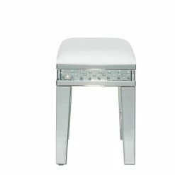Coupon 🥰 Grayson Lane 21-in x 22-in Glam Silver Rectangle Stool ⌛ -GRAYSON LANE Sales 2022 330944798 AlternateImage5 l