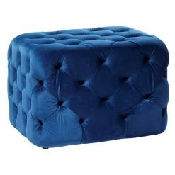 Wholesale 👍 Grayson Lane 19-in x 28-in Blue Velvet Rectangle Ottoman 🌟 -GRAYSON LANE Sales 2022 330944801 AlternateImage5 l