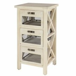 Best Sale π Grayson Lane Off-White Wood Rectangular End Table π€©