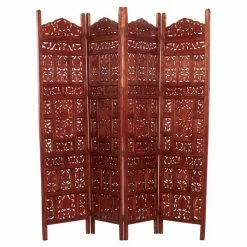 Best reviews of ⌛ Grayson Lane 4-Panel Dark Brown Wood Folding Traditional Room Divider ✨ -GRAYSON LANE Sales 2022 330944812 AlternateImage7 l