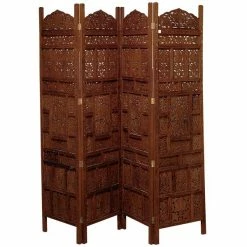 Best reviews of ⌛ Grayson Lane 4-Panel Dark Brown Wood Folding Traditional Room Divider ✨