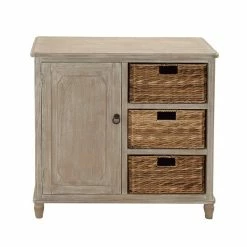 Best Pirce 🤩 Grayson Lane 32-in x 32-in Brown Wooden Traditional Storage Unit 🥰