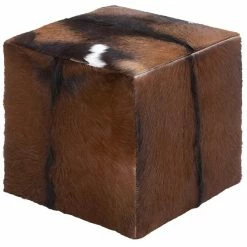 Hot Sale ❤️ Grayson Lane 17-in x 18-in Rustic Brown Square Ottoman ✔️