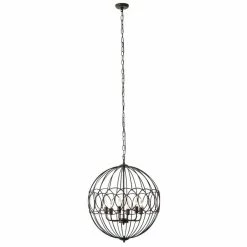 Promo ❤️ Grayson Lane 6-Light Copper Traditional Cage Chandelier 🎁