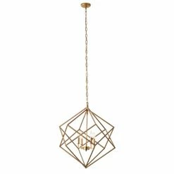 Cheap ✨ Grayson Lane 4-Light Gold Modern Contemporary Cage Chandelier ✨