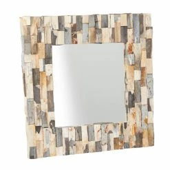 Brand new ⭐ Grayson Lane 31.5-in x 31.5-in Square Brown Framed Wall Mirror 🌟 -GRAYSON LANE Sales 2022 330944835 AlternateImage5 l