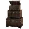 Buy 😉 Grayson Lane 28-in x 24-in Traditional Trunk Brown Wood - Set of 3 😀