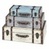 Cheapest 👏 Grayson Lane 23-in x 21-in Farmhouse Trunk Multicoloured Wood - Set of 3 💯