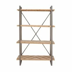 Promo ✔️ Grayson Lane 16-in x 48-in x 79-in 4-tier Wood Shelving Unit 🥰