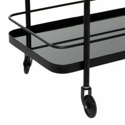 Best reviews of 😉 Grayson Lane Black Metal Base with Steel Top Kitchen Carts - 34.85-in x 17.5-in 🔔 -GRAYSON LANE Sales 2022 330944843 AlternateImage3 l