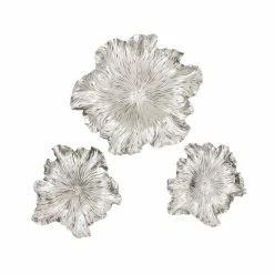 Hot Sale π Grayson Lane 17-in, 19-in and 26-in Silver Floral and Botanical Metal Wall Accent - Set of 3 π