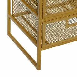 Cheapest 🎁 Grayson Lane 28-in x 32-in Gold Metal Contemporary Storage Unit 🧨 -GRAYSON LANE Sales 2022 330944849 AlternateImage4 l