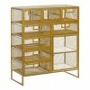 Cheapest 🎁 Grayson Lane 28-in x 32-in Gold Metal Contemporary Storage Unit 🧨